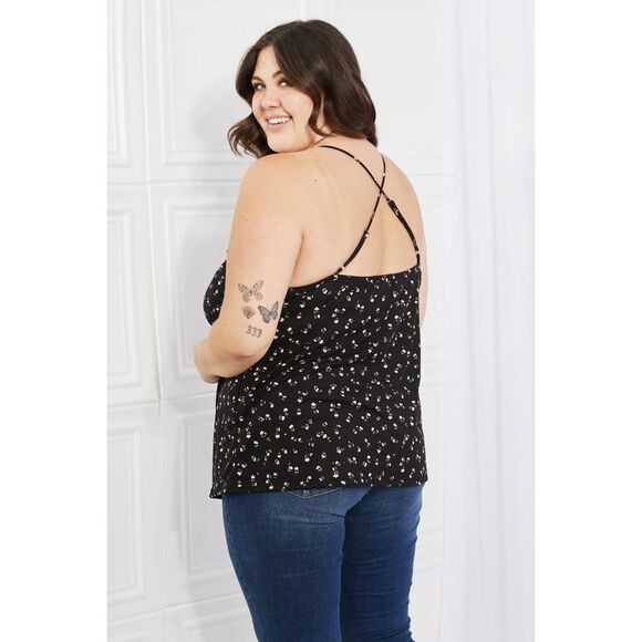 Culture Code Full Size Taste Of Spring Ruffle Sleeveless Top In Black - Picture 10 of 12